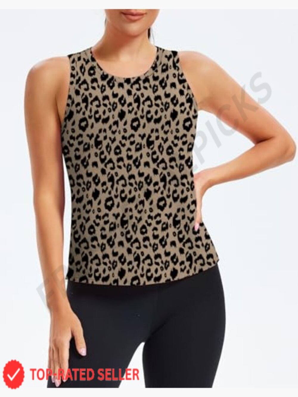 Loose Fit Sleeveless Tank Top for Yoga Running Gym Workout Athletic - Picture 2 of 7